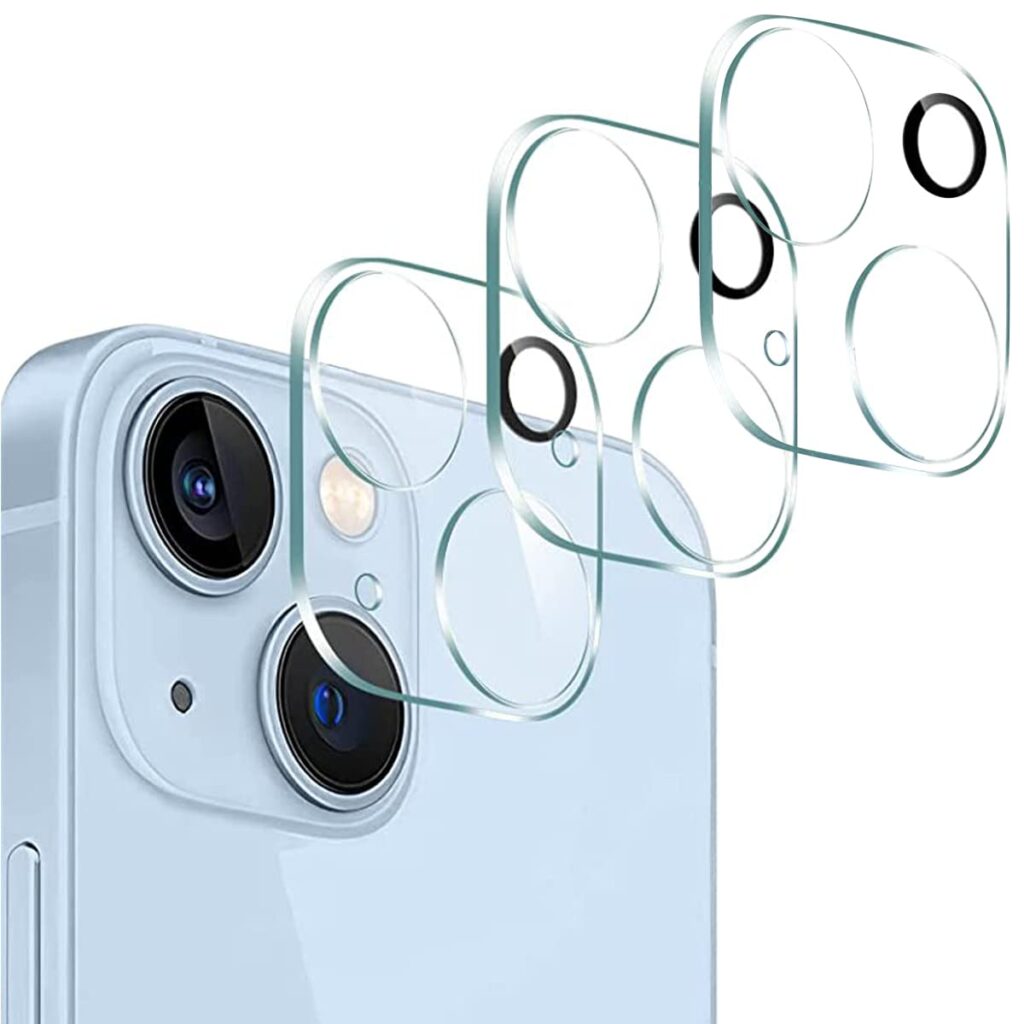 Hlija 3PCS Rear Back Camera Lens Protector Tempered Glass for iPhone 15/15 Plus - HD Clear Full Coverage Guard