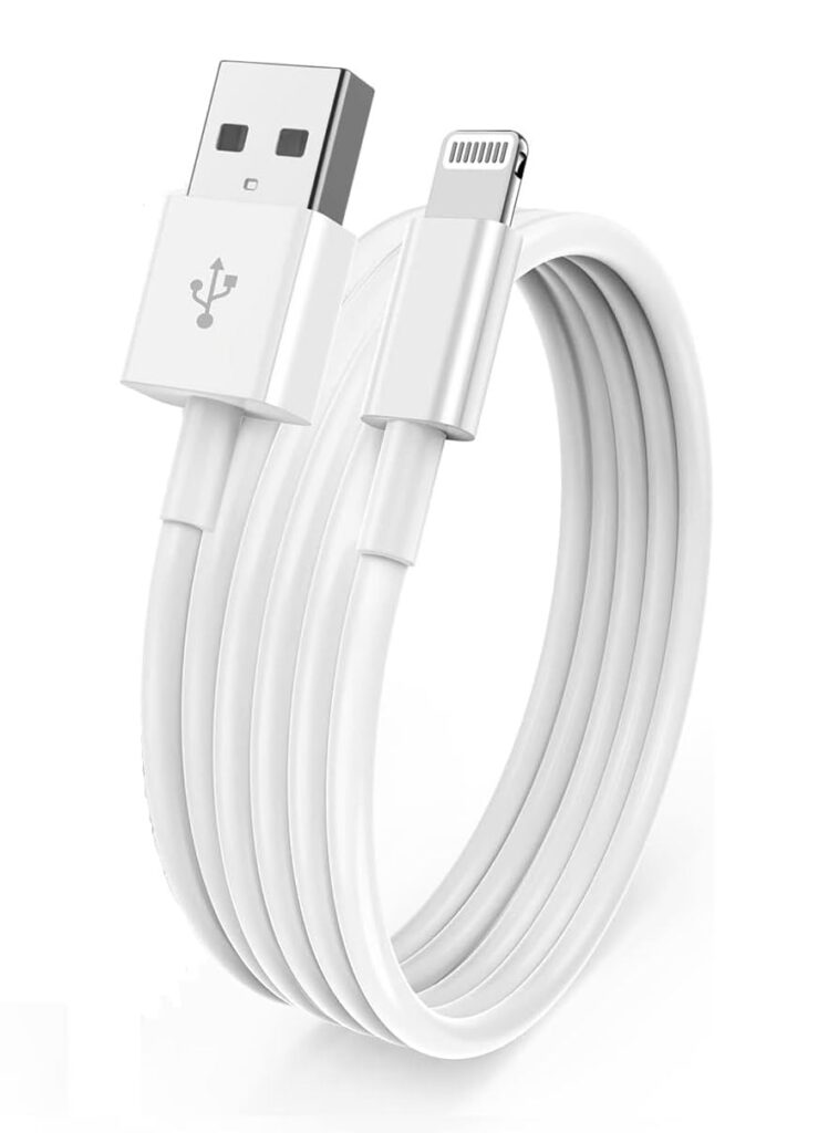 JGD Fast iPhone Charger Cable, Apple Lightning to USB Cable Cord, 2.4A Fast Charging, Apple Phone Long Chargers for iPhone 14/13/12/11/ X/XS/XR/8/7/6/SE Plus Pro Max Mini