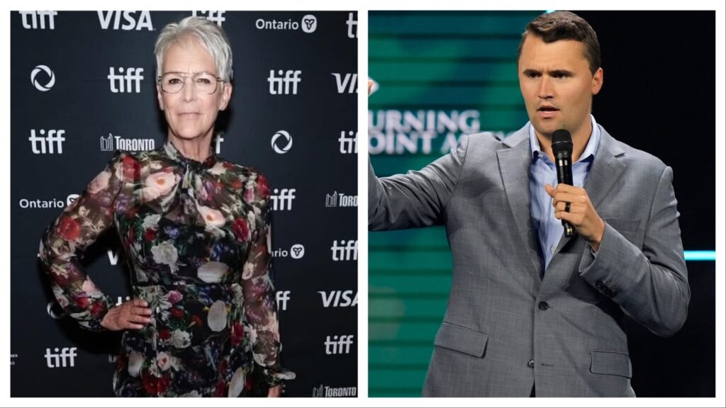 Jamie Lee Curtis breaks down in tears while talking about Charlie Kirk’s assassination: ‘The moment when he died…’