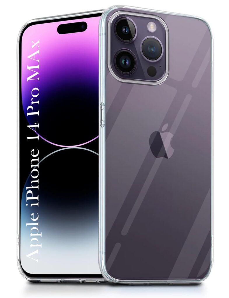 Jkobi Back Cover for Apple iPhone 14 Pro Max (Silicone Clear Shockproof Case with Camera Protection | Soft and Flexible | Transparent)