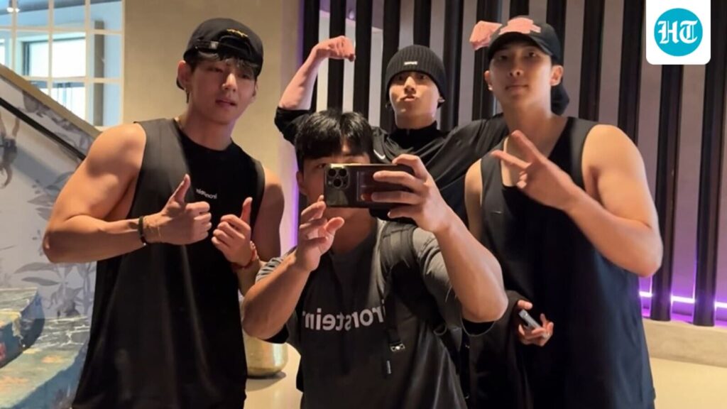 Jungkook winks, flaunts his chest tattoo after workout, joins RM and V in unseen pic; BTS ARMY ‘goes weak in the knees’