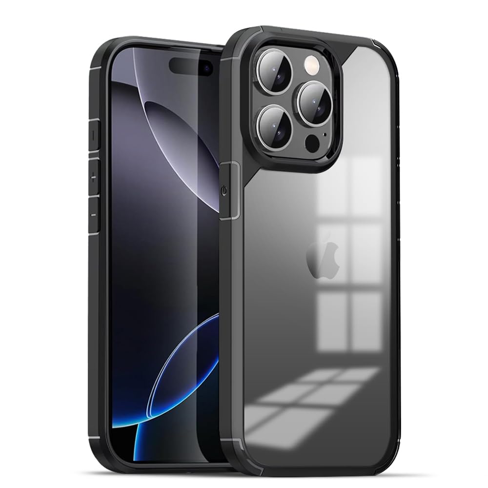 KARWAN®Back Cover |Shockproof Bumper Case | Full Camera Protection | Raised Edges | Super Soft Side TPU | Bumper Case for iPhone 14 Pro Max -Black