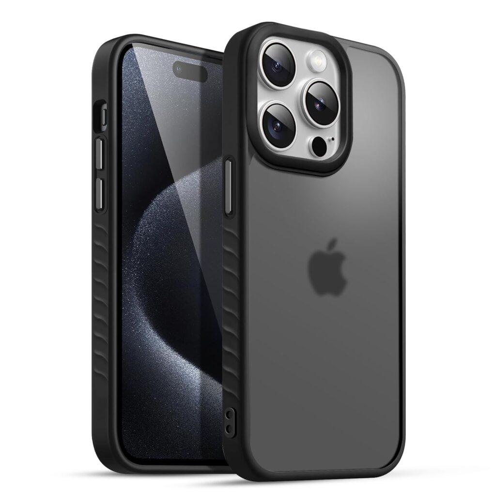 KARWAN®️ Shockproof Back Case Cover for iPhone 14 Pro Max | Camera Protection Bump |Shockproof Back Case Cover for iPhone 14 Pro Max - Black