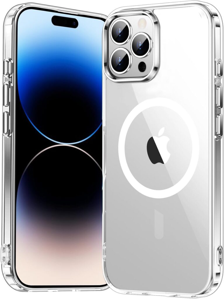 KC PRODUCTS® Clear Transparent Magnetic Case/Cover for iPhone 14 Pro Max/Ultra-Hybrid Shockproof Bumper MagSafe Case Cover Compatible iPhone 14 Pro Max