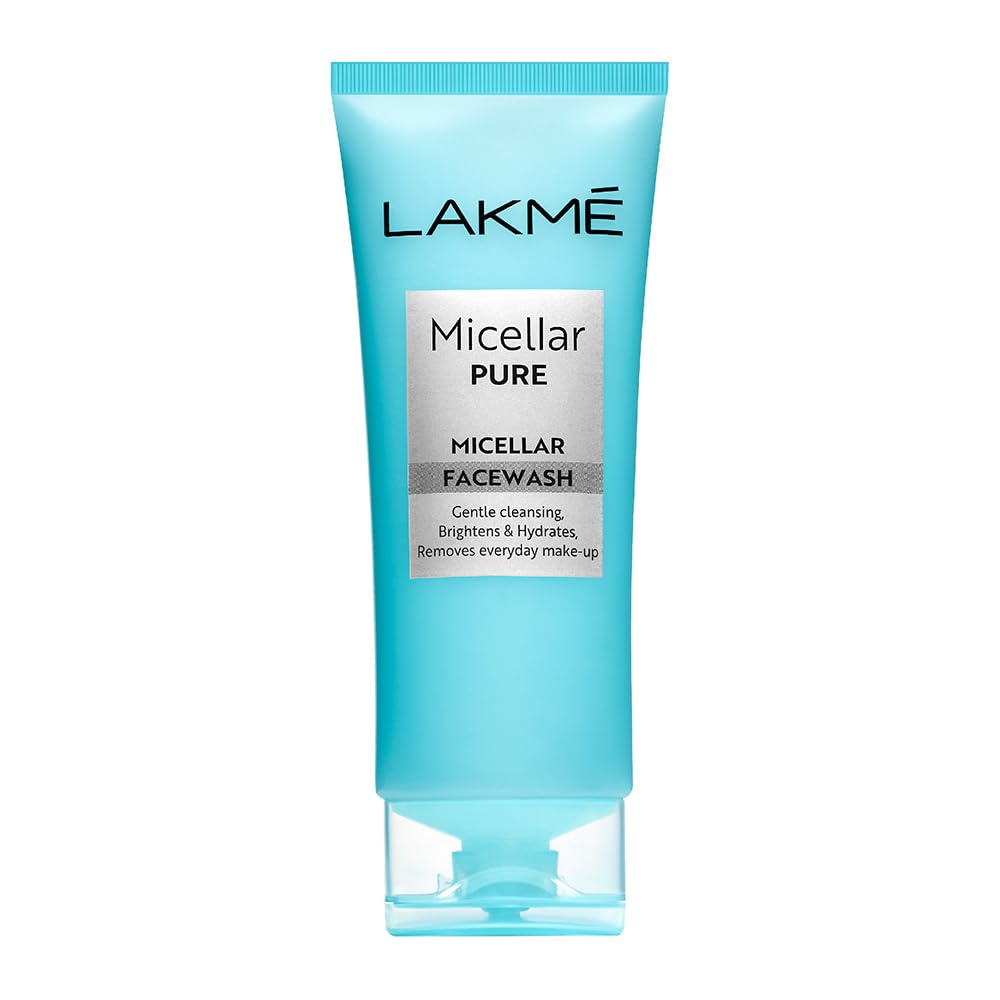 LAKMÉ Micellar Pure Facewash for Deep Pore Cleanse | Face Cleanser for Dirt, Oil and Makeup Removal | Cleansing Face Wash 100g