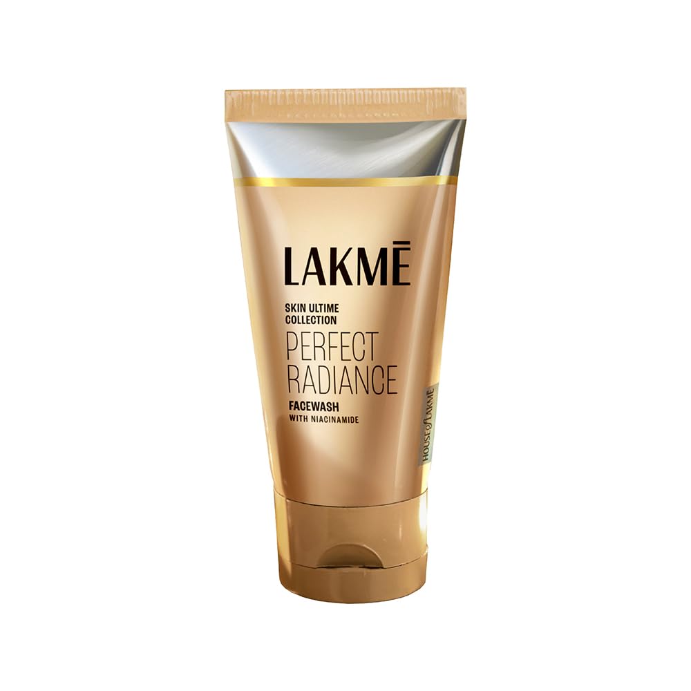 Lakme Perfect Radiance Intense Brightening Face Wash 50 g, Daily Facial Cleanser with Skin Lightening Vitamins - Lightens Dark Spots with Niacinamide