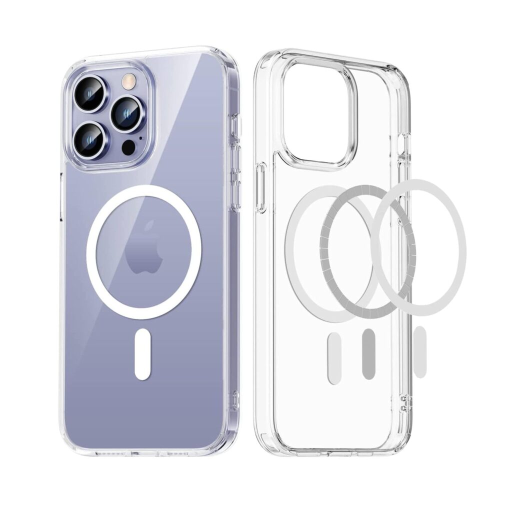 MOOSH iPhone 14 Pro Plus Case Cover Compatible with MagSafe Military-Grade Protection Anti-Bacterial Coating Transparent Shockproof Bumpers Scratch-Resistant Magnetic Phone Case for iPhone 14 Pro Plus