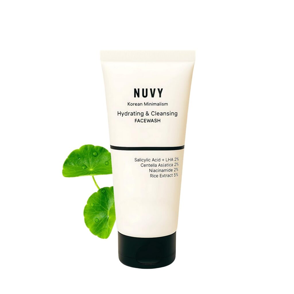 NUVY Anti-Acne Facewash | 2% Salicylic Acid & 4% Niacinamide | Oil Control & Pore Cleansing Face Wash | Centella & Rice Extract | For Oily & Acne-Prone Skin | 100ml