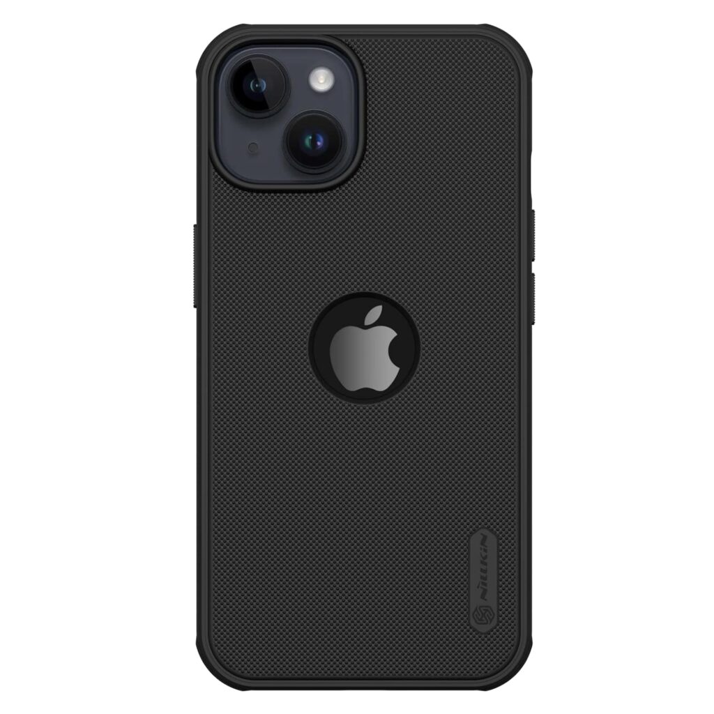 Nillkin Back Case for Apple iPhone 14 / iPhone 13 (6.1" Inch) Super Frosted Shield Pro Hard Back Soft Border (PC + TPU) Shock Absorb Cover Raised Bezel Camera Protect PC with Logo Cut Black Color
