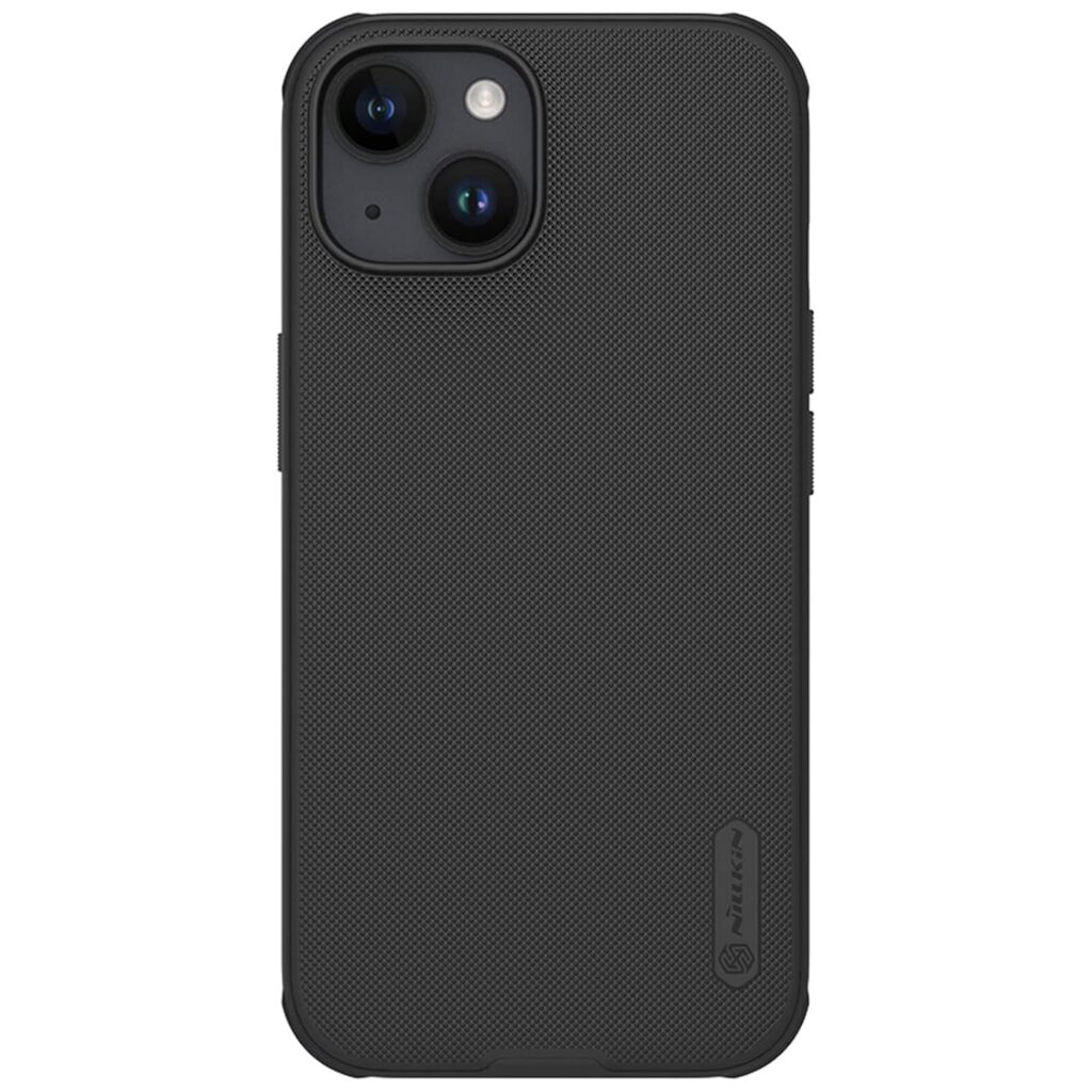 Nillkin Shockproof Case for Apple iPhone 15 Plus (6.7" Inch) Super Frosted Shield Pro Hard Back Soft Border (PC + TPU) Shock Absorb Cover Raised Bezel Camera Protect PC Without Logo Cut Black Color