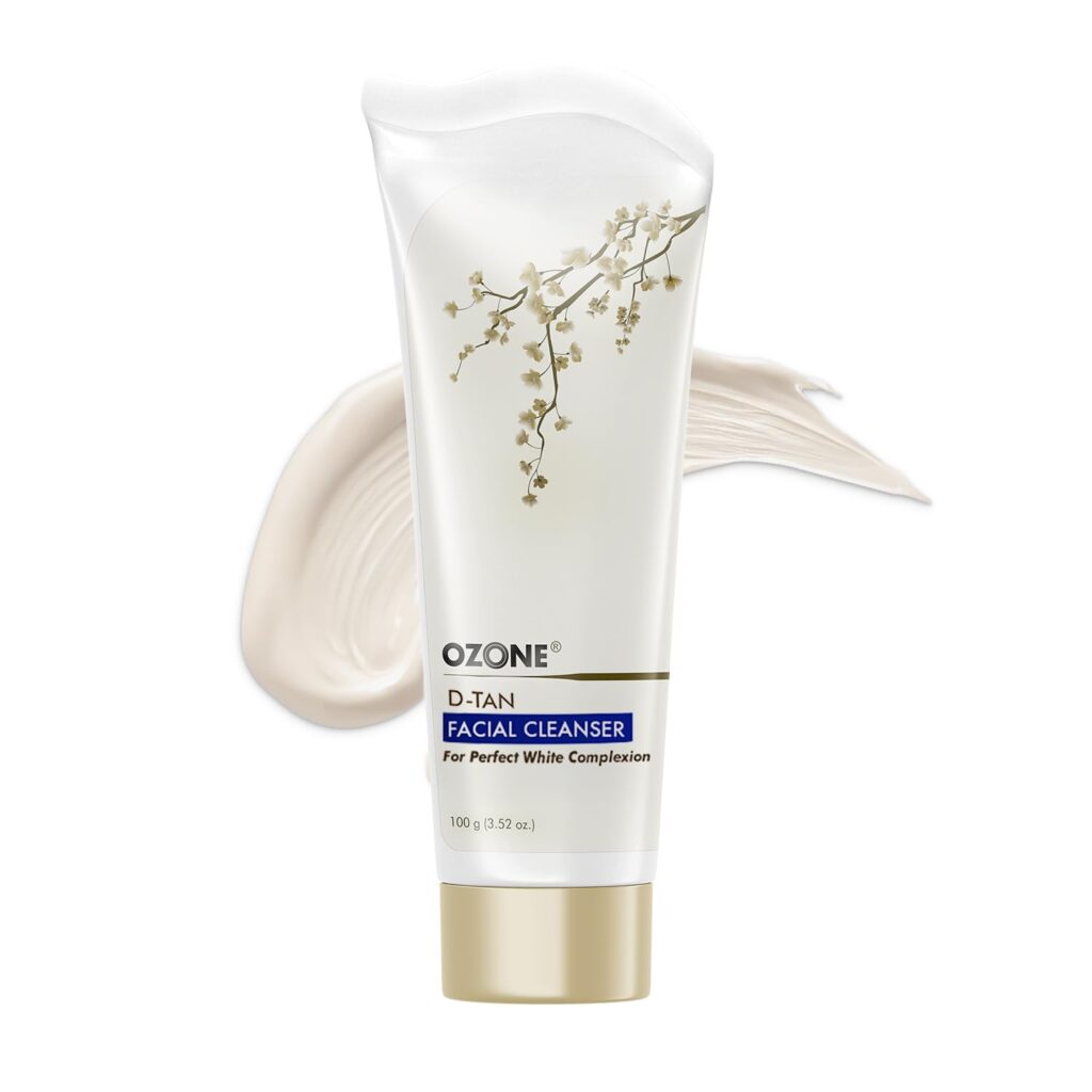 Ozone D-Tan Facial Cleanser For Men & Women | Ideal For All Skin Types | Tan Removal, Sun-Damage & Uneven Skin Tone | Enriched With Organic Ingredients | 100 G (Pack of 1)