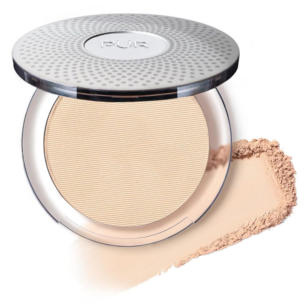 PUR Beauty 4-in-1 Pressed Mineral Makeup Powder Foundation with SPF 15 - Concealer & Finishing Compact Pressed Powder for Face - Buildable Medium to Full Coverage Foundation Powder
