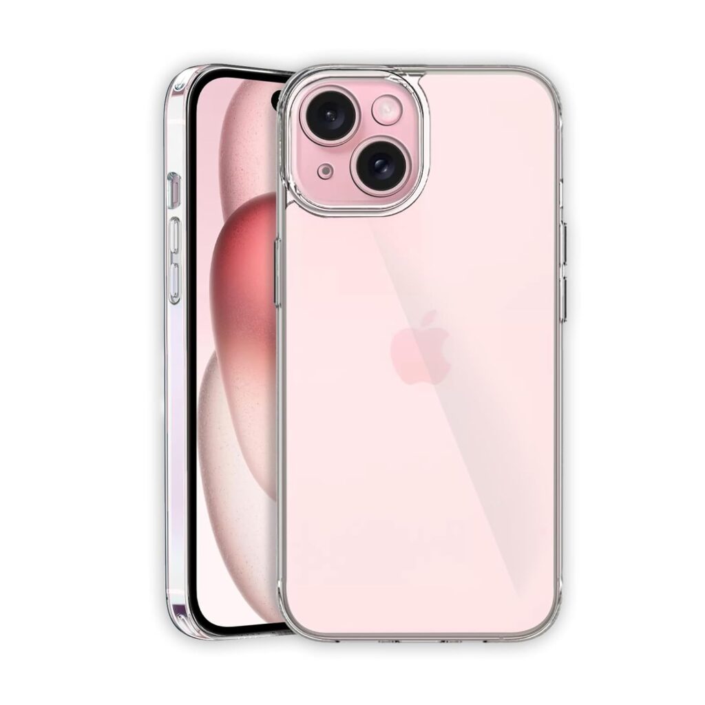 Plus Clear Soft TPU Back Cover Anti-Dust Plugs Best Camera Protection for Apple iPhone 15Plus | iPhone 15+