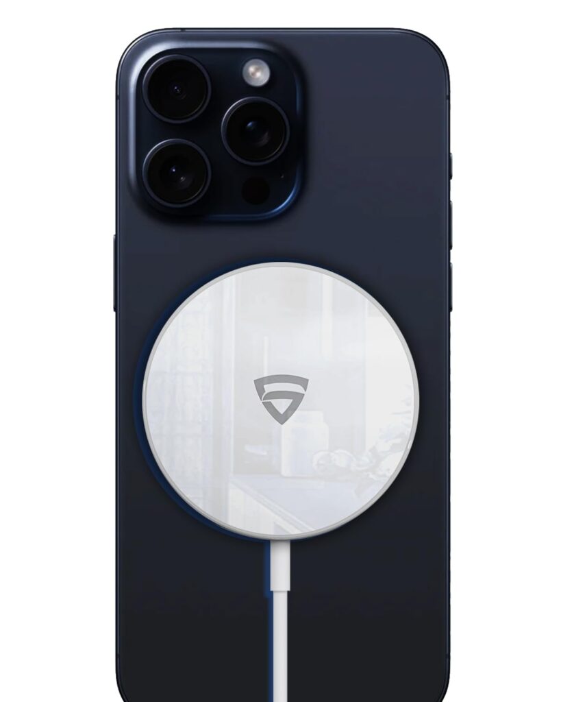 RAEGR MagFix Arc M500 15W Mag-Safe Compatible Wireless Charger | Made in India | Magnetic Wireless Charging Pad Compatible with Mag-Safe on iPhone 16, 15, 14 Series - RG10472