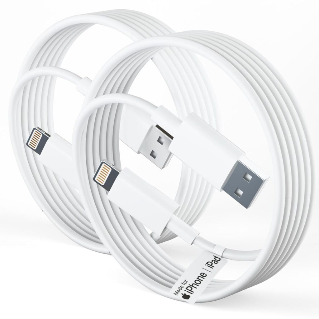 ROMITAZ Ailkin USB To Lightning Cable 27W [Mfi Certified + 2 Years Warranty*] Fast Charger Cable For iPhone 14/13/12/11/X/Xs/Xr/8/Plus,iPad Mini/Pro/Max,USB Type-A Power Delivery Cord (Pack Of 1),White
