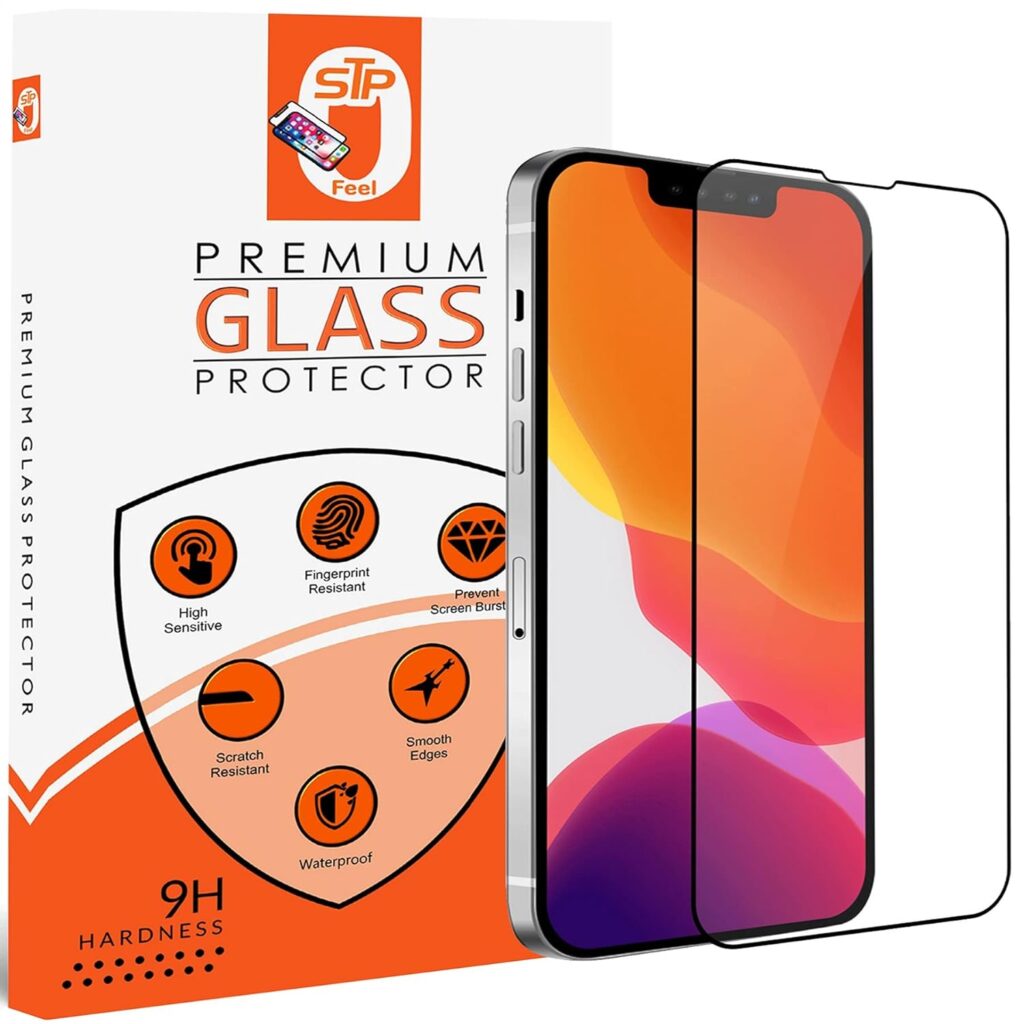STP FEEL® Military Grade Premium Tempered Glass For iPhone 13 Pro Max/iPhone 14 Plus | Edge to Edge Coverage Super Tough 9H Hardness Screen Protector (6.7 Inch, Pack of 1)