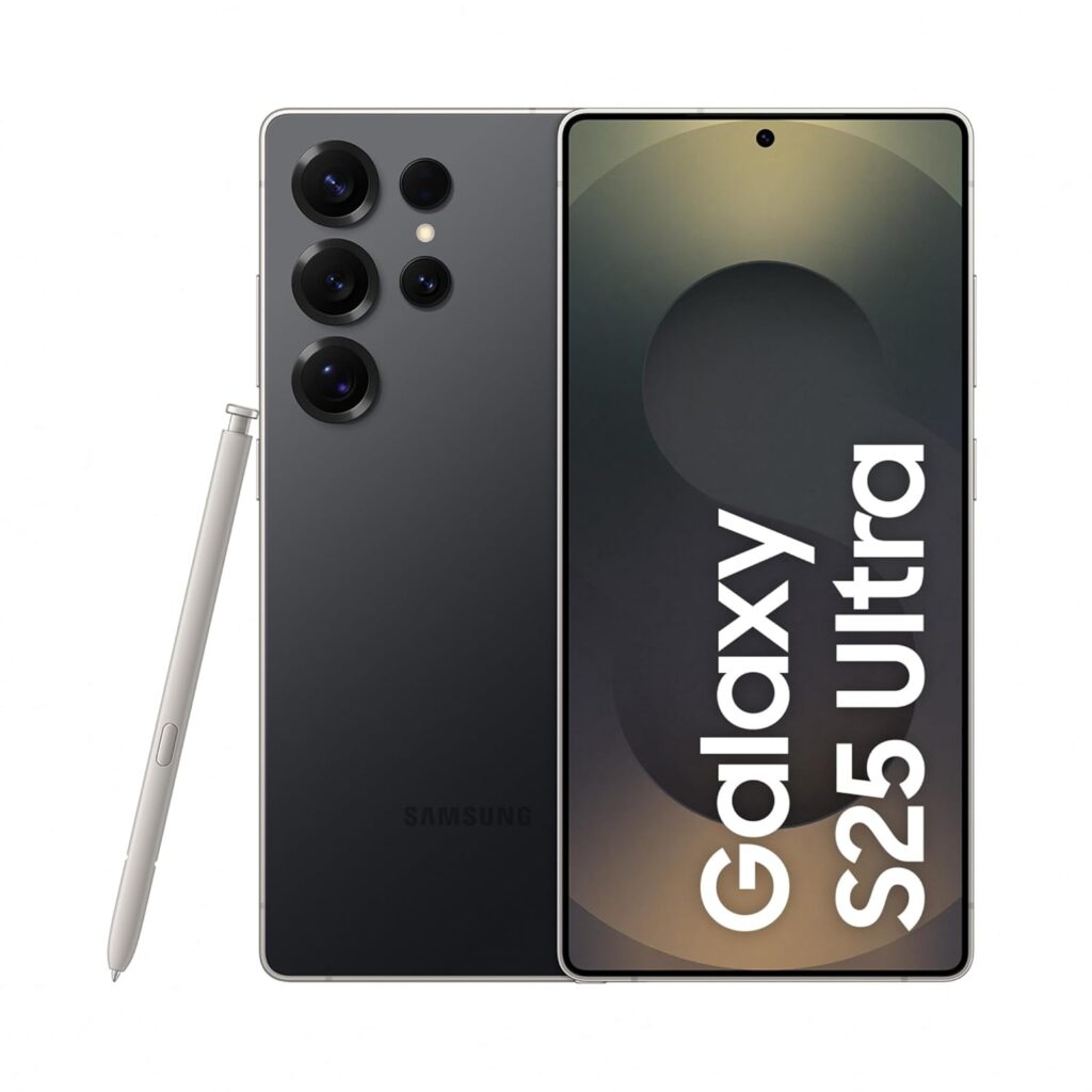 Samsung Galaxy S25 Ultra 5G AI Smartphone (Titanium Black, 12GB RAM, 512GB Storage), 200MP Camera, S Pen Included, Long Battery Life