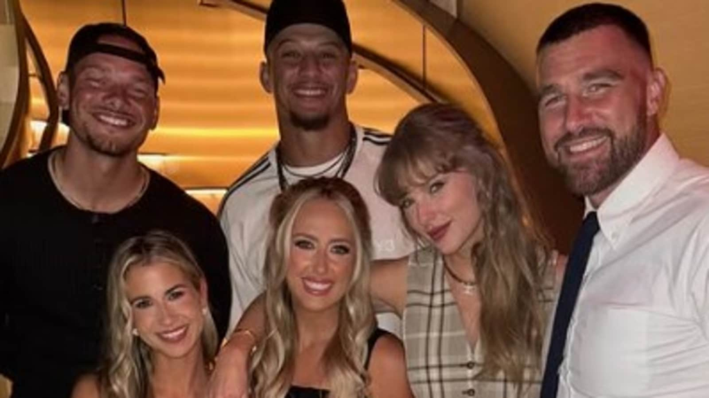 Taylor Swift and Travis Kelce attend Patrick Mahomes’ 30th birthday bash, fans react to viral pic, ‘So adorable’