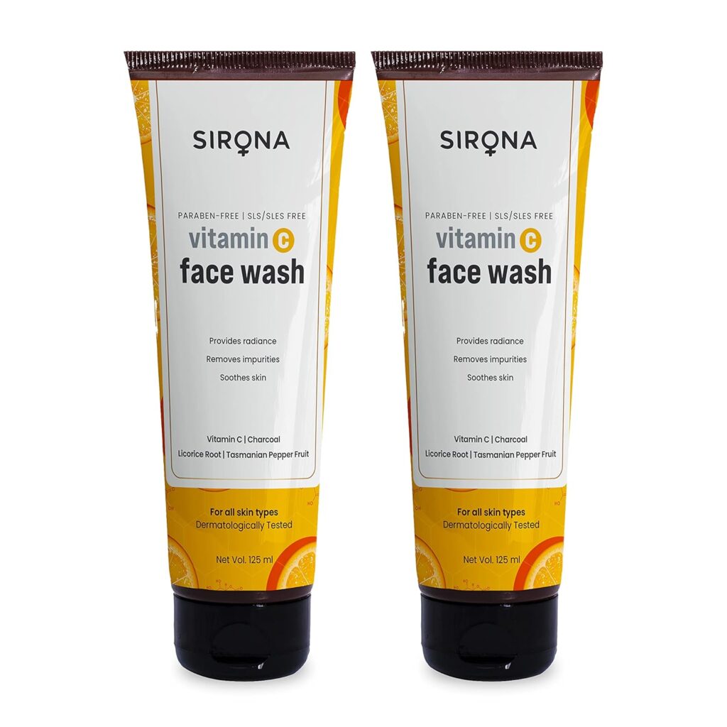 Sirona Vitamin C Face Wash for Men & Women 125 ml (Pack of 2)