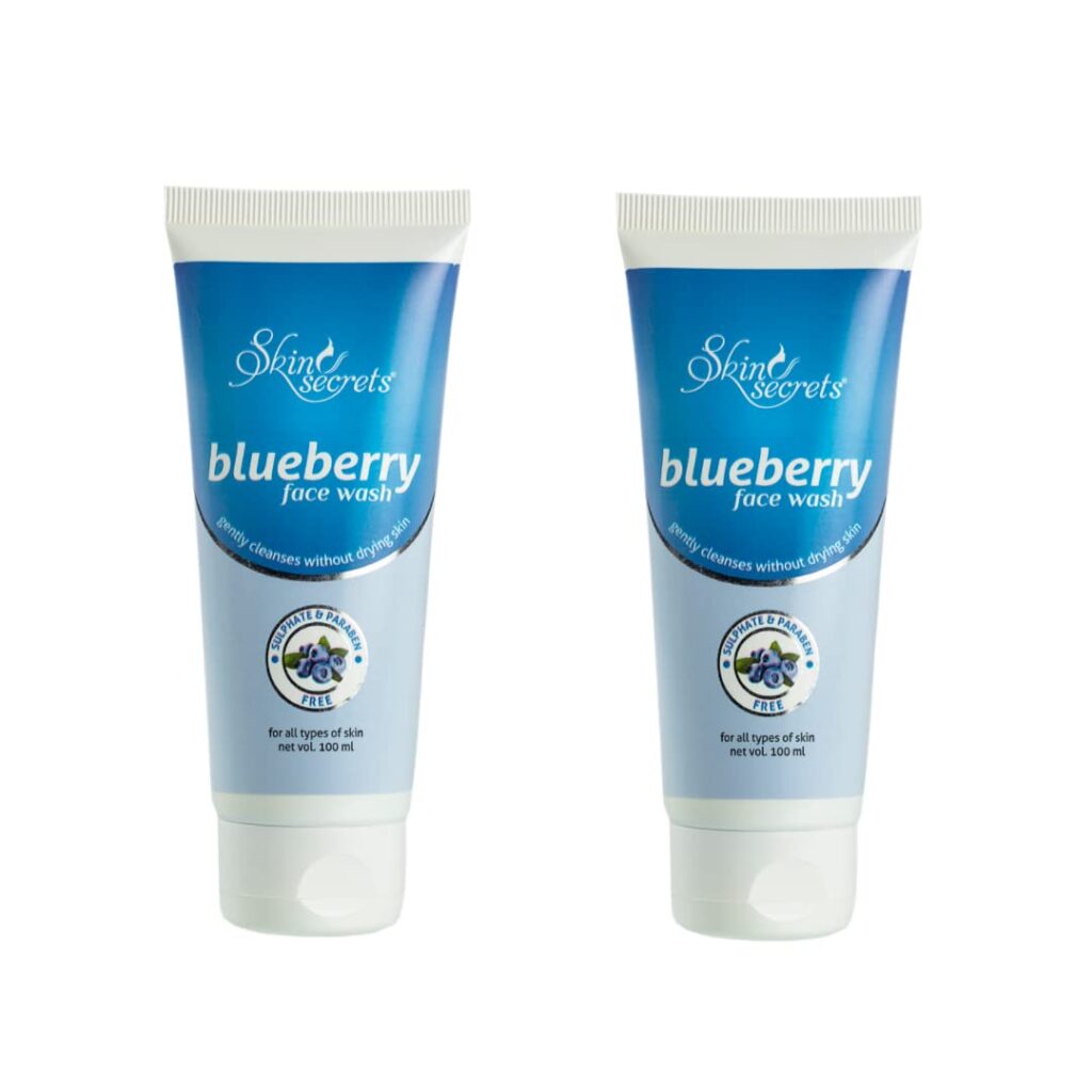 Skin Secrets Blueberry Face Wash with Blueberry Extract for Supple & Plump Skin| Paraben & Sulphate Free (Pack of 2)