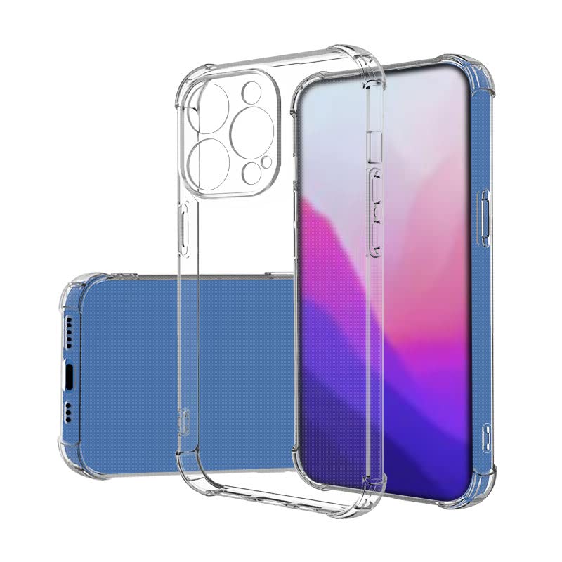Soezit for iPhone 14 Pro Max Back Case Cover Ultra Slim Shockproof Anti Drop Case (Transparent)