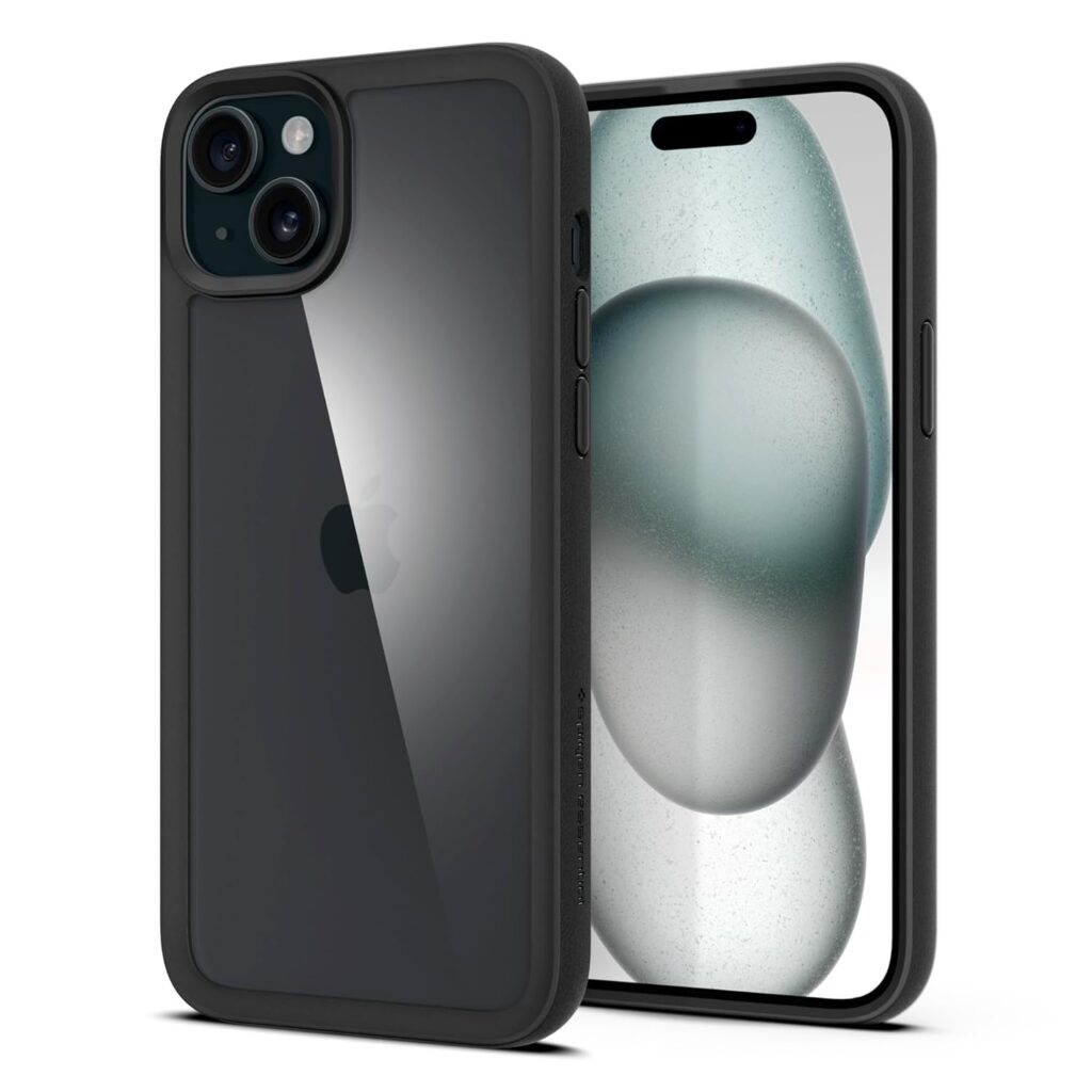 Spigen Essential Sand Crystal for iPhone 15 Plus Case, iPhone 15 Plus Back Cover (2023) - TPU+Poly Carbonate｜Matte Black