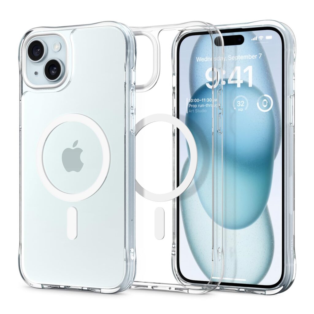 Spigen TPU+PC Cyrill Ultrasheer Mag For iPhone 15 Plus Case, Transparent iPhone 15 Plus Back Cover - Crystal Clear Mag