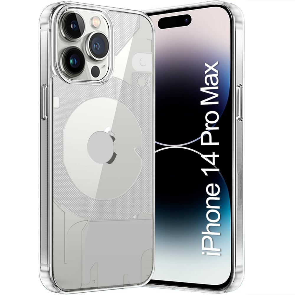 TOUCCH Apple iPhone 14 pro Max Clear Silicone Case | Shock Proof Scratch-Resistance Design & Camera Protection | Premium Slim Back Cover for iPhone 14 pro Max | Matte Silicone - Transparent