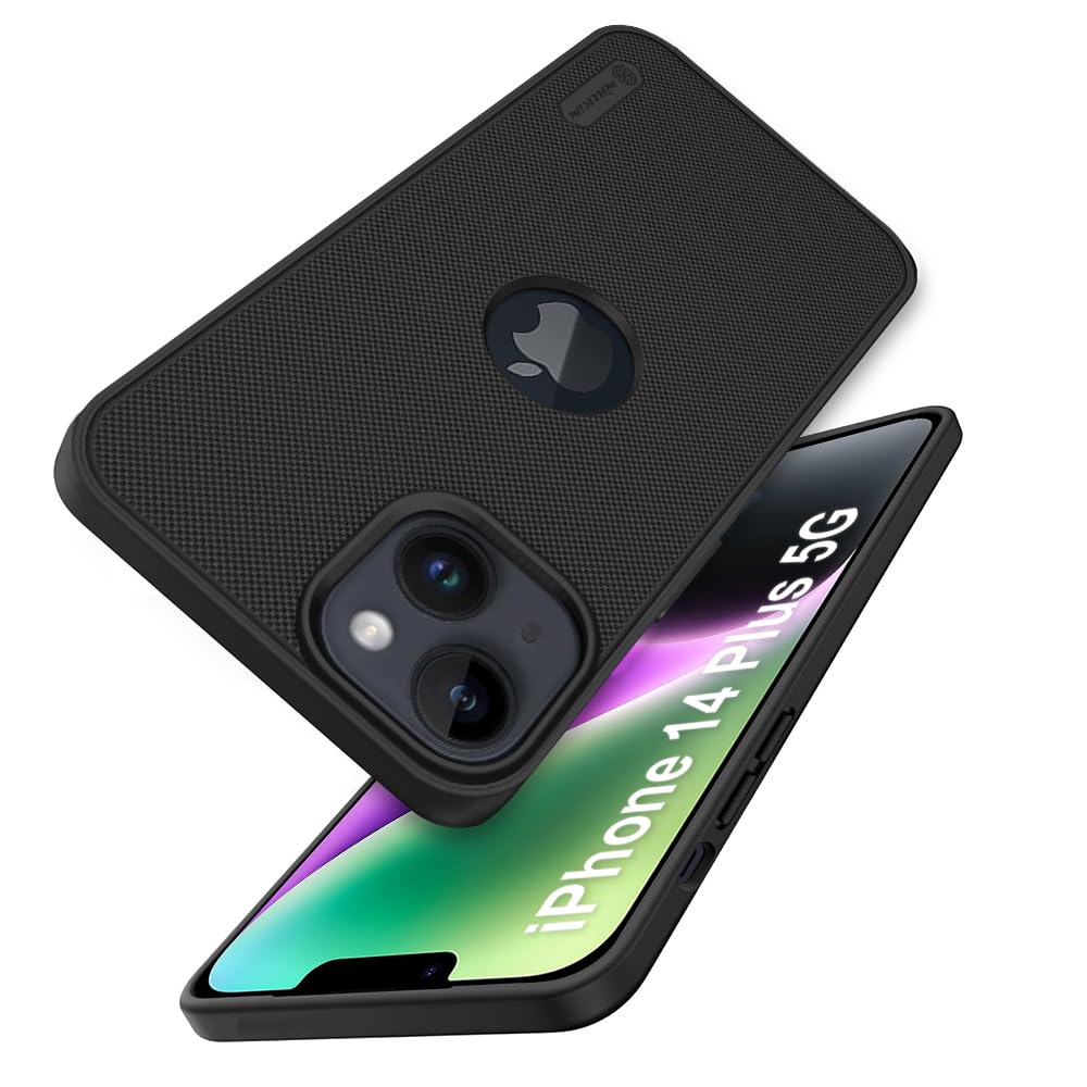 TOUCCH Liquid Silicone Case Cover for Apple iPhone 14 Plus| Shock Proof Design & 360 Degree Protection| Premium Soft Black Cover for Apple iPhone 14 Plus | Silicone Sand Blast - Black