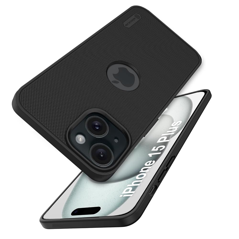 TOUCCH Liquid Silicone Case Cover for Apple iPhone 15 Plus| Shock Proof Design & 360 Degree Protection| Premium Soft Black Cover for Apple iPhone 15 Plus | Silicone Sand Blast - Black