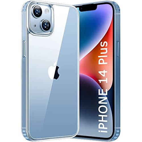 TOUCCH iPhone 14 Plus Hard Silicone Case (Transparent) | Shock Proof Scratch-Resistance Design & Camera Protection | Premium Slim Back Cover for Apple iPhone 14 Plus | Clear TPU - Transparent