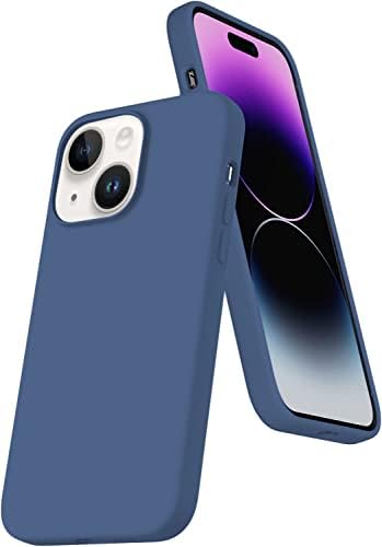 TOUCCH iPhone 14 Plus Soft OG Silicone Back Case| Shock Proof Design & Camera Protection | Premium Rubberised Cover (Microfiber Lining) for iPhone 14 Plus | Ultra Smooth Silicone - Dark Blue