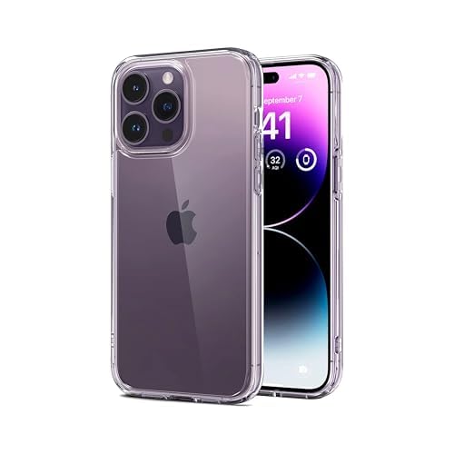 TOUCCH iPhone 14 Pro Max Hard Silicone Case (Transparent) | Shock Proof Scratch-Resistance Design & Camera Protection | Premium Slim Back Cover for Apple iPhone 14 Pro Max | Clear TPU - Transparent