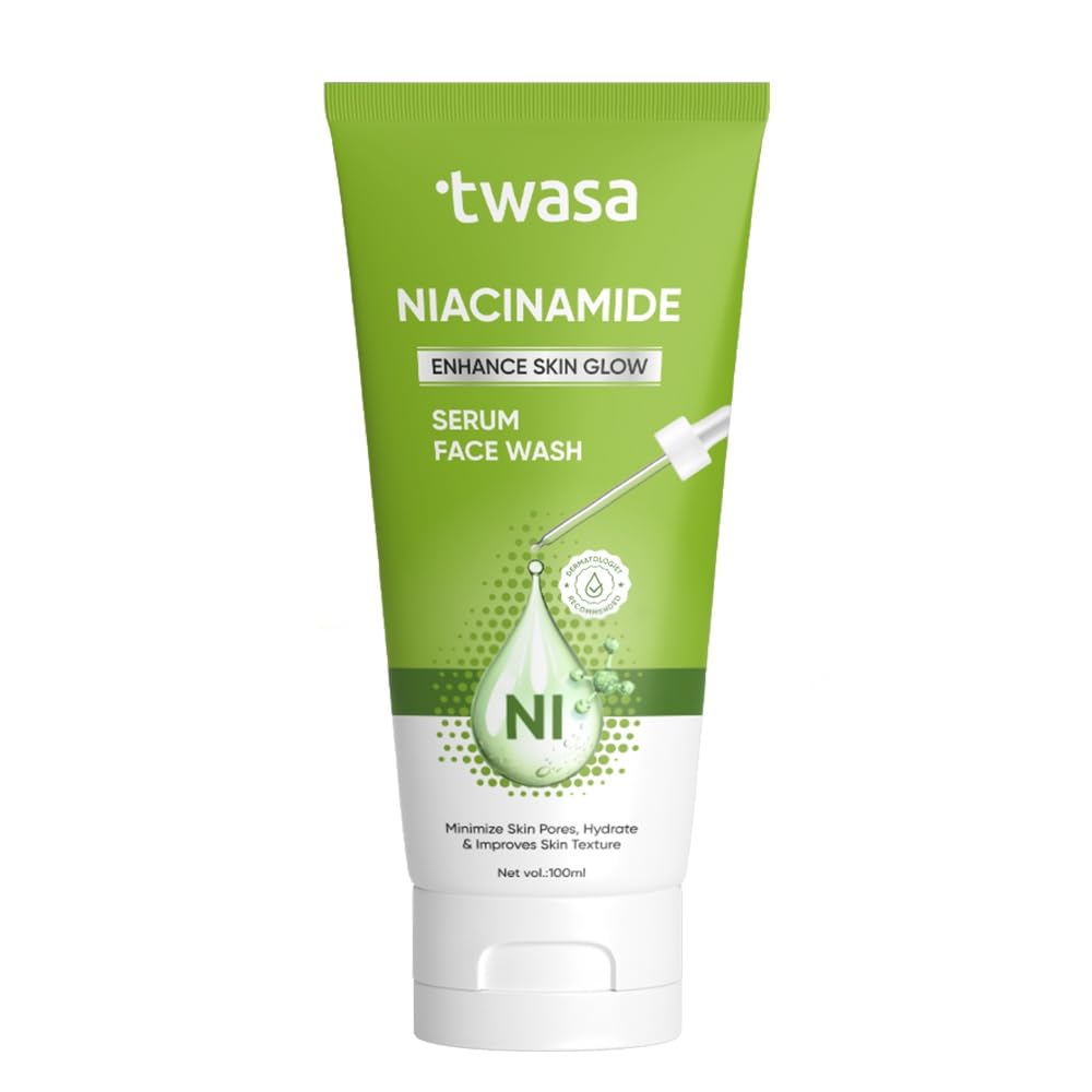 Twasa Niacinamide Serum Face Wash for Boosts Hydration, Reduces Pores & Improve Skin Texture | Anti Pimple Face Wash Face Wash For All Skin Types | Paraben & Sulphate Free, 100ml