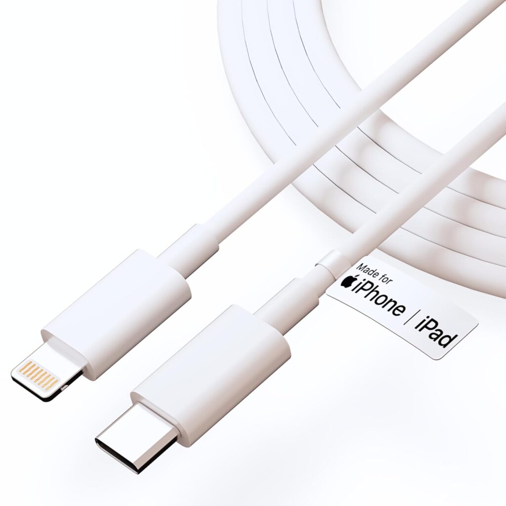 UNBREAKcable USB Type C to Lightning Cable 27W [MFi Certified + 2 Years Warranty*] Fast Charger Cable for iPhone 14/13/12/11/X/XS/XR/8/Plus, iPad Mini/Pro/Max, USB Type-C Power Delivery Cord,1M, White