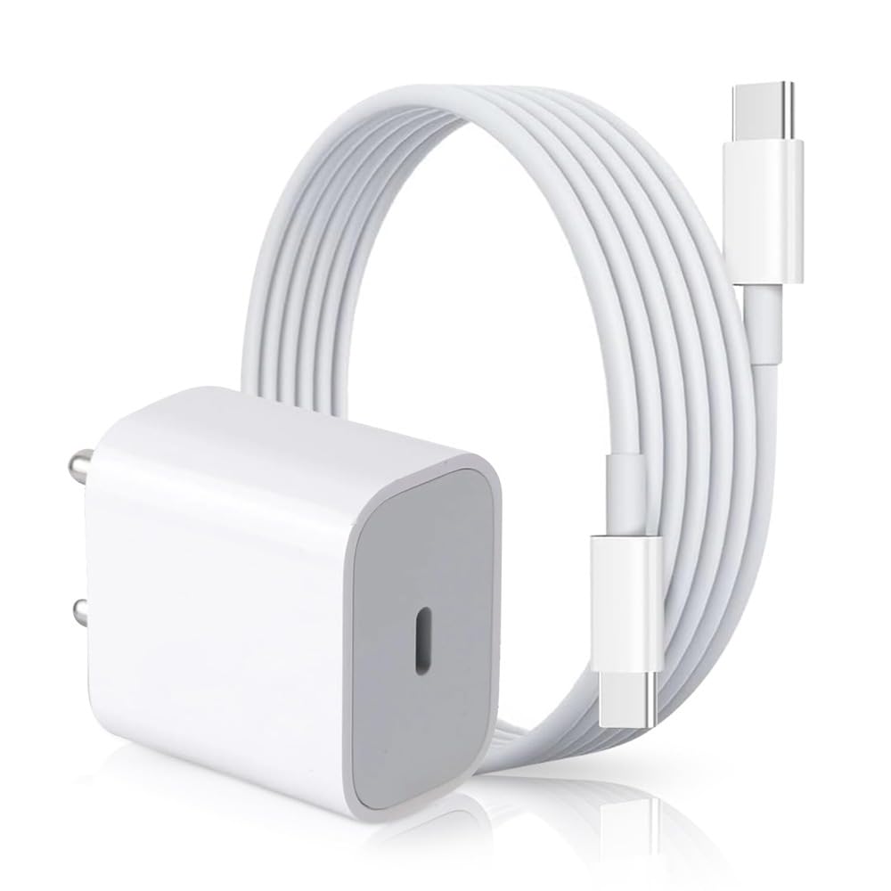 UNIGEN® 20W PD 3.0 Fast Charging Adapter with 1m Type-C to Type-C Cable, Compatible with iPhone 17/16/15/15 Plus/15 Pro/15 Pro Max and Other USB-C Devices (Charger + Cable)