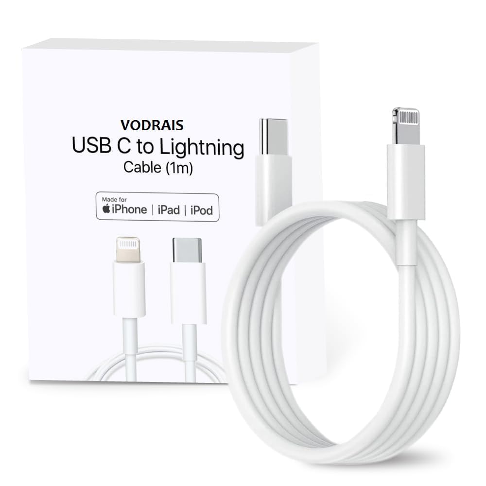USB C Cable to Lightning-27W [Apple-MFi Certified] Fast Charger Cable Power Charging Cord Compatible with iPhone 14/13/12/12 PRO Max/12/11/11PRO/XS/Max/XR/X/8/iPad (VODR-03)