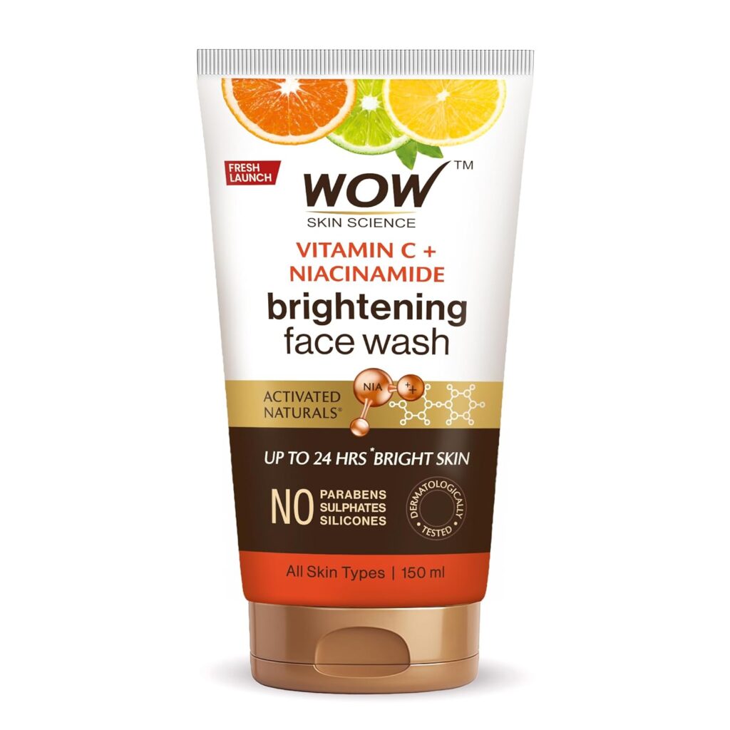 WOW Skin Science Brightening Vitamin C & Niacinamide Face Wash | For Brighter Glow | Paraben & Sulphates Free | Face Wash for Women & Men | 150 ml