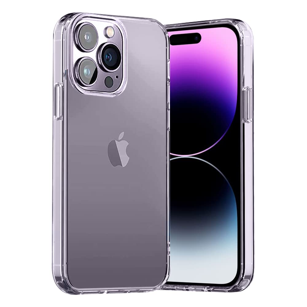Winble Back Case for iPhone 14 Pro Max Back Case Cover | Slim Anti-Slip Grip Back | Camera Protection Bumper Case Cover for iPhone 14 Pro Max (Transparent)