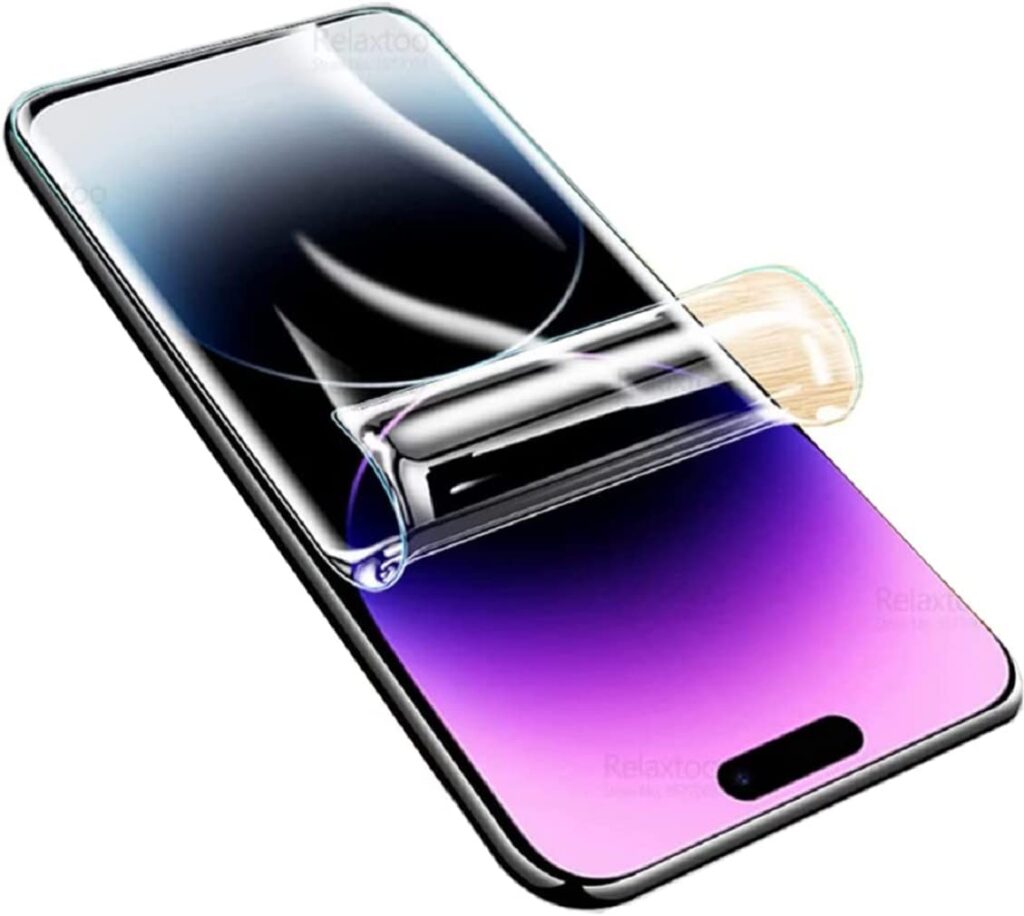 ZARALA Hydrogel Film for iPhone 14 Pro Max Soft Flexible Film Transparent TPU Screen Protectors Fingerprint Unlock Explosion-proof NOT Tempered Glass