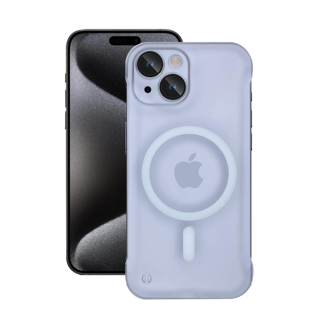 ZOBRIX Back Case Cover Compatible for Apple iPhone 15 Plus Back Case Cover | 360 Degree Protection | Camera Protection | Frameless Magsafe | (TPU + PC) (Transparent)
