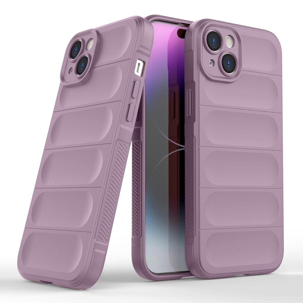 amazon basics Back Case Cover for iPhone 15 Plus (SiliconeLavender)