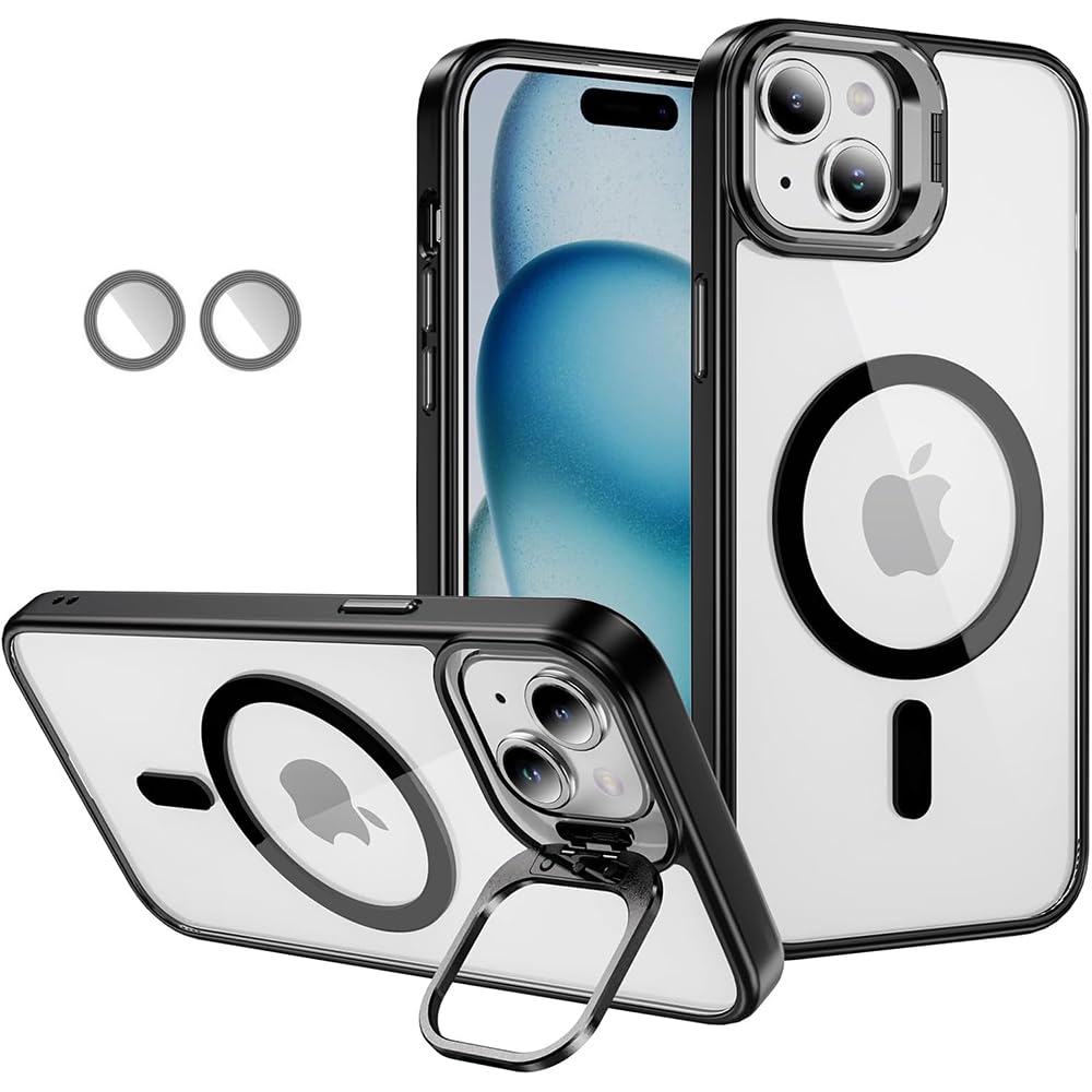 amazon basics Basic Case for Apple iPhone 15 Plus (Silicone_Black)