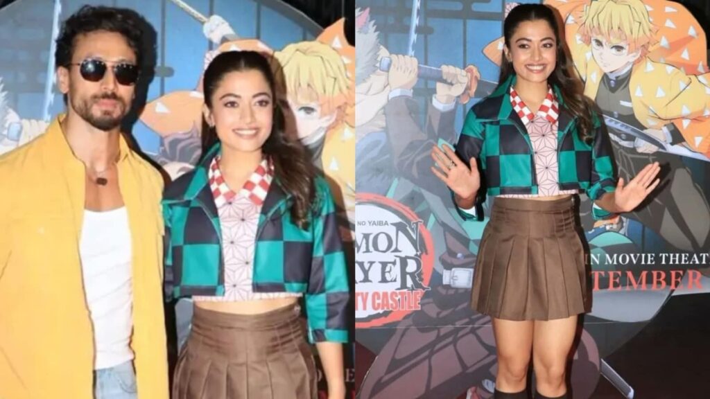 Rashmika Mandanna cosplays as Demon Slayer's Tanjiro, fans react to her anime look with Tiger Shroff: ‘What is this?’