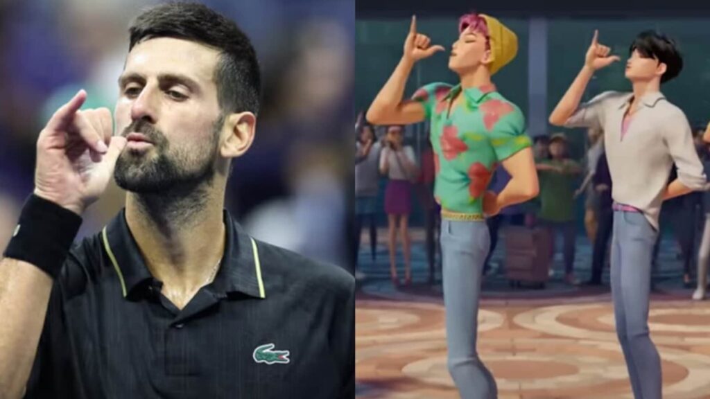 Novak Djokovic channels Kpop Demon Hunters' Soda Pop dance at the US Open for his daughter's birthday