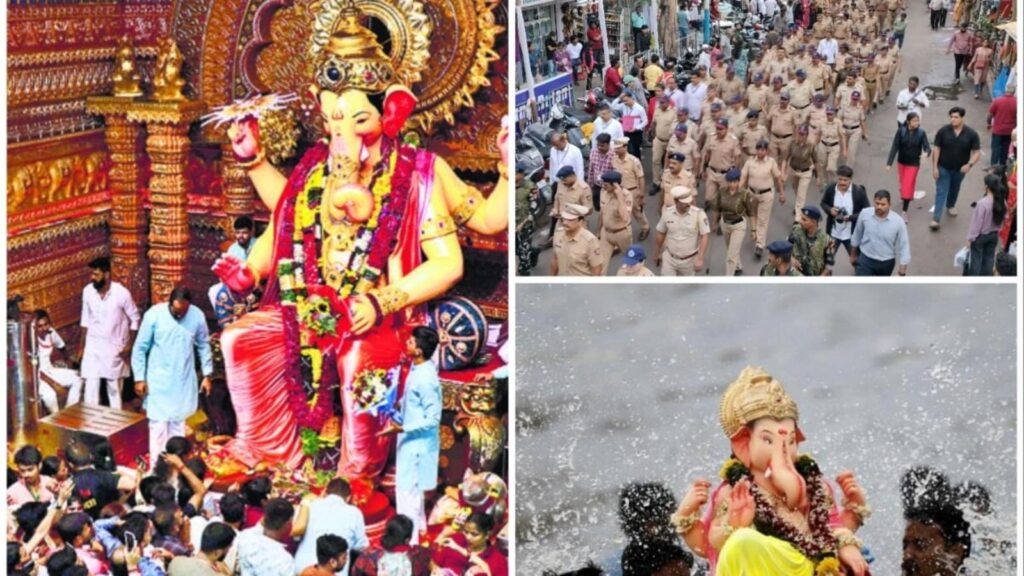Ganesh visarjan: Undeterred by bomb threat, rain, Mumbai bids grand farewell to Bappa | Take a look