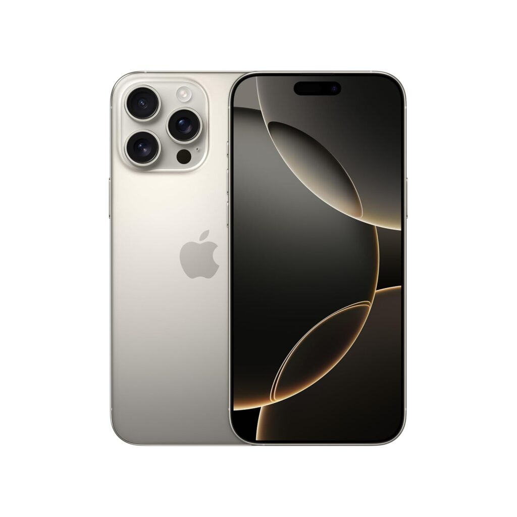 iPhone 16 Pro Max 512 GB: 5G Mobile Phone with Camera Control, 4K 120 fps Dolby Vision and a Huge Leap in Battery Life. Works with AirPods; Natural Titanium