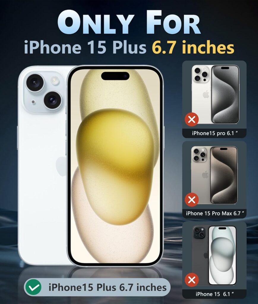 mobistyle Polycarbonate Designed For Iphone 15 Plus | Camera Lens Protection |Heart Pattern Print Design For Women Teen Girls Phone Back Cover Case (Heart White)