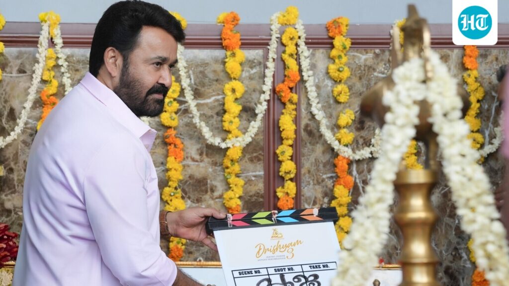 Drishyam 3 shooting begins with pooja in Kerala, Mohanlal shares new pics: ‘Bringing Georgekutty’s world alive’