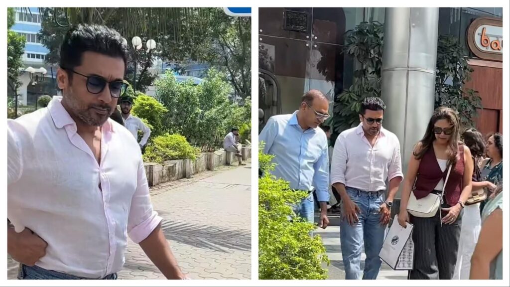 Suriya and Jyothika are all smiles as they step out in Mumbai together. Watch